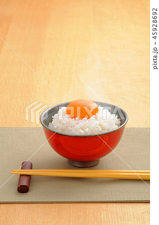 卵かけ御飯　湯気 45928692
