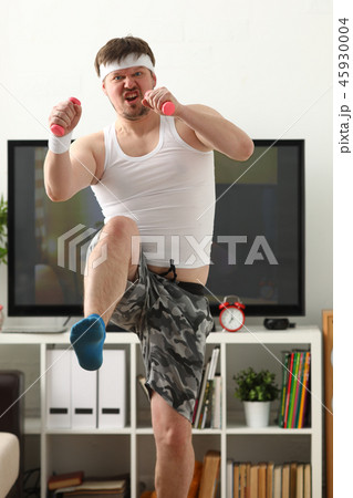 Young handsome man in shorts and Young handsome man in shorts and 45930004