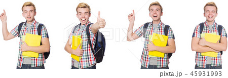 Young student isolated on white background  45931993