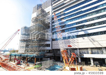 マンション・ビルの建設現場 45933599