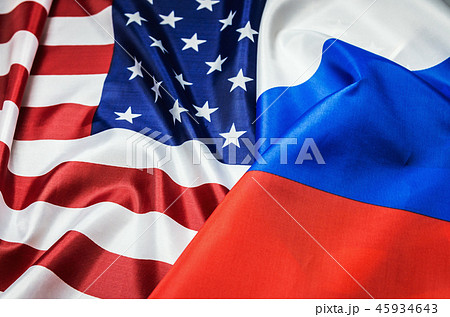 Usa flag and Russia flag background Usa flag and Russia flag background 45934643