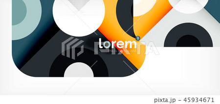 Geometric colorful shapes composition abstract background. Minimal dynamic design 45934671