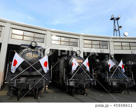梅小路蒸気機関車館の新年SL頭出し 45936611