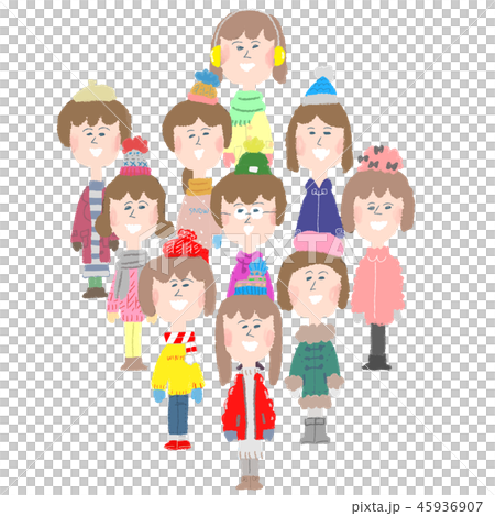 冬の女性たち 45936907