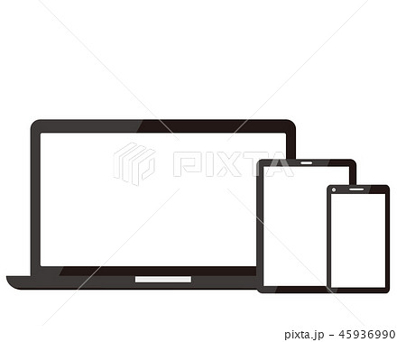 パソコン スマホ タブレットのイラスト素材