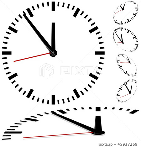 Wall Clocks with Red Second Hands 45937269