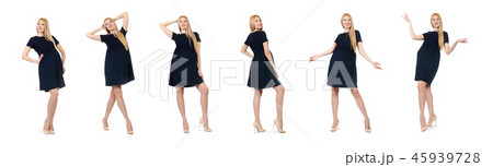 Clothes for pregnant women isolated on white 45939728