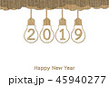 lightbulb with numbers for Happy New Year 2019 45940277