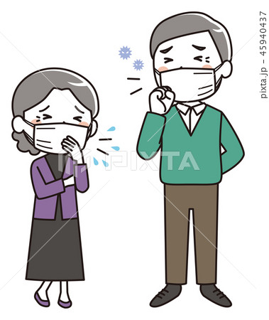 シニア　男女　風邪　体調不良 45940437