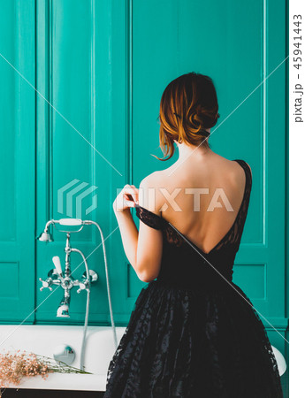 young woman near bath 45941443