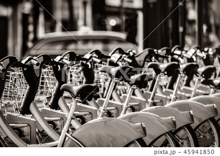photo of bicycles on parking places photo of bicycles on parking places 45941850