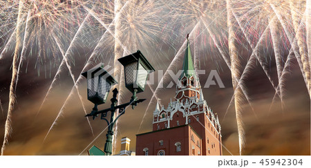 Fireworks over the Moscow Kremlin, Russia 45942304