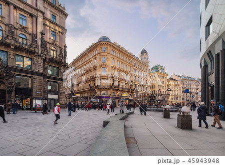 Vintage street in Vienna, Austria 45943948