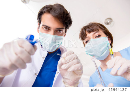 Concept of treating teeth at dentists 45944127