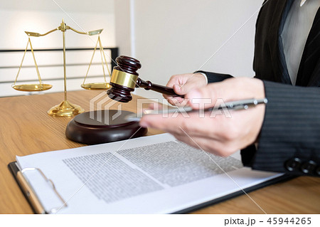 Legal law, advice and justice concept, male lawyer or notary wor Legal law, advice and justice concept, male lawyer or notary wor 45944265