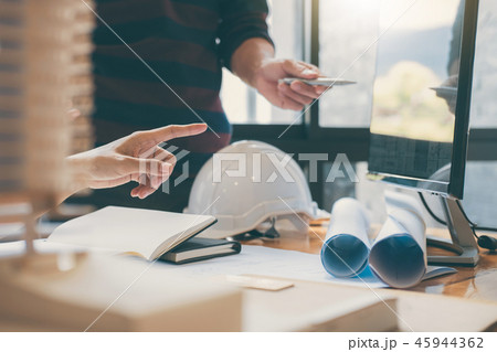 Image of engineer or architect partner meeting for working with 45944362