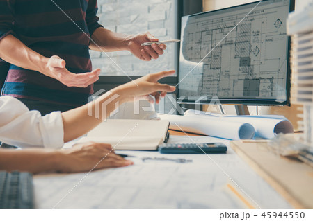 Image of engineer or architect partner meeting for working with Image of engineer or architect partner meeting for working with 45944550