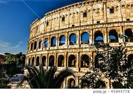 The Coliseum close view in a sunny summer day, Rome, Italy The Coliseum close view in a sunny summer day, Rome, Italy 45944778