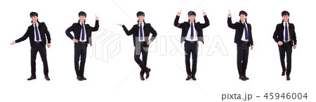 Funny pilot isolated on white 45946004