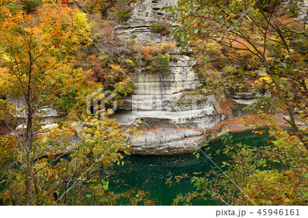 塔のへつり　紅葉 45946161