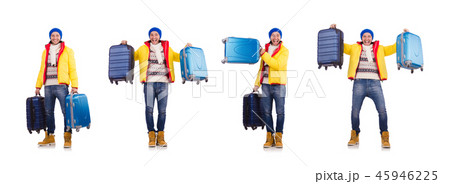 Man preparing for winter vacation Man preparing for winter vacation 45946225