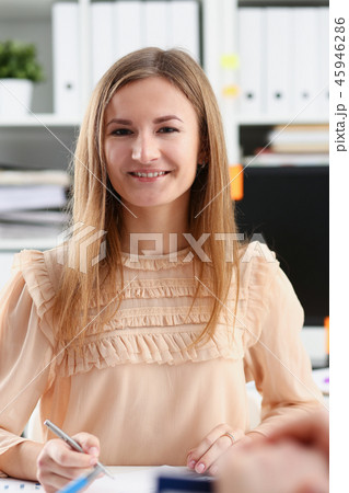 Beautiful smiling businesswoman portrait 45946286