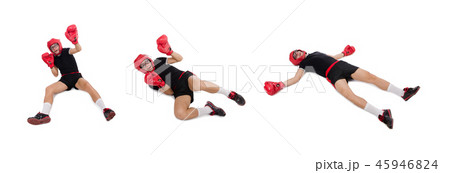 Funny boxer isolated on the white 45946824