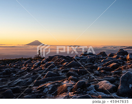 初冬の網笠山山頂 45947635