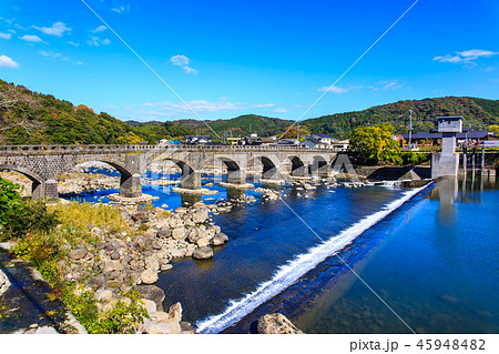 耶馬渓橋の秋景色　【大分県中津市本耶馬渓】 45948482