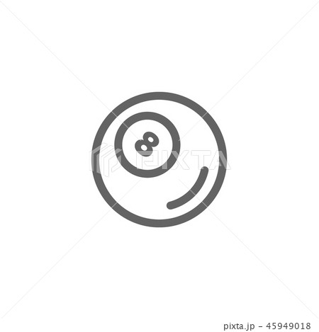 Simple billiard ball line icon. Symbol and sign illustration design. Isolated on white background 45949018
