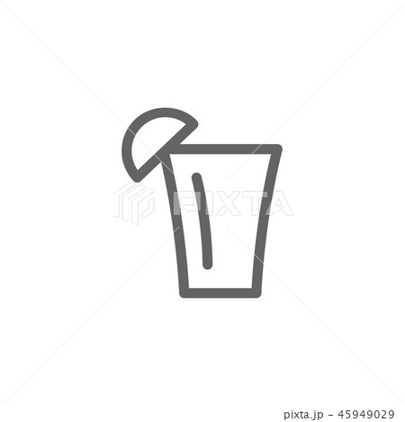 Simple tequila shot line icon. Symbol and sign illustration design. Isolated on white background Simple tequila shot line icon. Symbol and sign illustration design. Isolated on white background 45949029