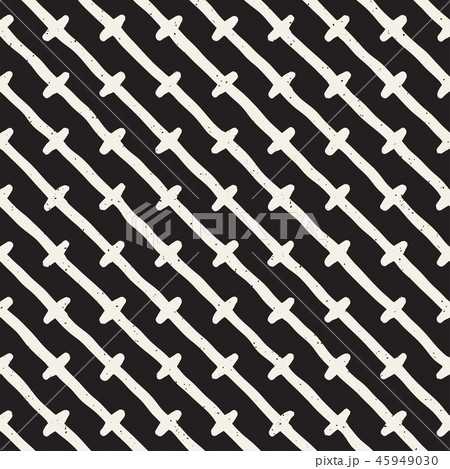 Hand drawn seamless pattern. Abstract geometric shapes background in black and white. Vector ethnic Hand drawn seamless pattern. Abstract geometric shapes background in black and white. Vector ethnic 45949030
