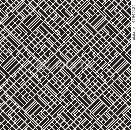 Abstract geometric pattern with stripes. Vector seamless background. Black and white lattice texture Abstract geometric pattern with stripes. Vector seamless background. Black and white lattice texture 45949124