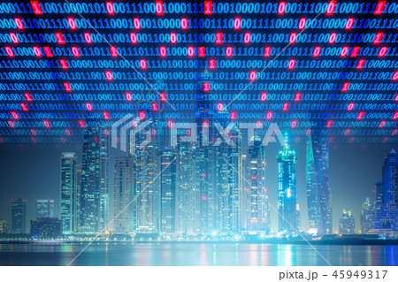 Concept of modern digital city and innovation Concept of modern digital city and innovation 45949317