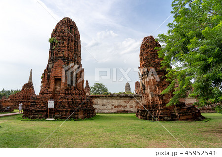 タイ・アユタヤ遺跡 ワット・プラ・マハタートの遺跡群 タイ・アユタヤ遺跡 ワット・プラ・マハタートの遺跡群 45952541