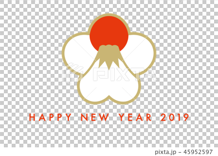 新年賀卡2019梅花梅花山(白色) 新年賀卡2019梅花梅花山(白色) 45952597