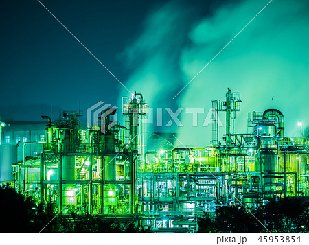 姫路市播磨臨海工業地域の工場夜景　ダイセル化学工場 45953854