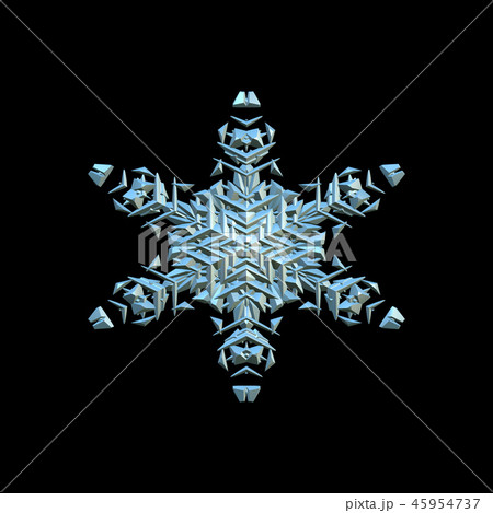snowflake 3d illustration isolated on the black background snowflake 3d illustration isolated on the black background 45954737