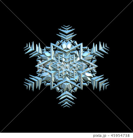 snowflake 3d illustration isolated on the black background 45954738
