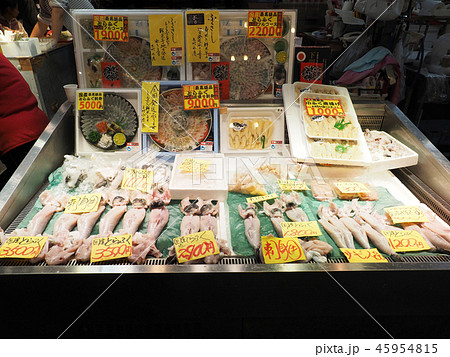 下関 唐戸市場の活きいき馬関街でお寿司ランチ の写真素材