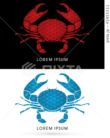 Big Crab and big pincers graphic vector. Big Crab and big pincers graphic vector. 45955311