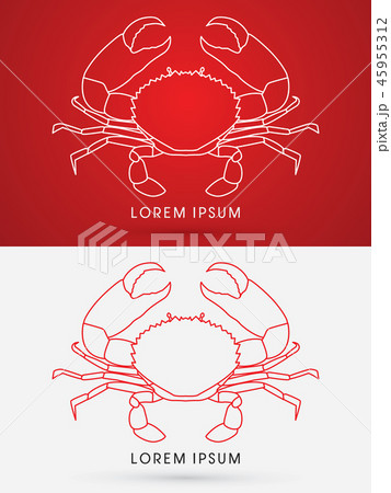 Big Crab and big pincers graphic vector. 45955312