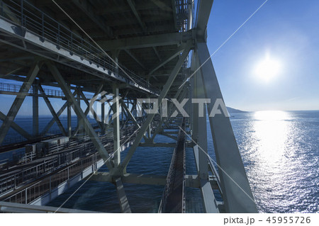 明石海峡大橋のトラス構造 明石海峡大橋のトラス構造 45955726
