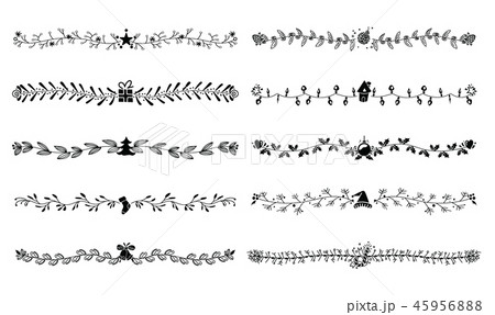 Boarders and dividers decorative set vector Boarders and dividers decorative set vector 45956888