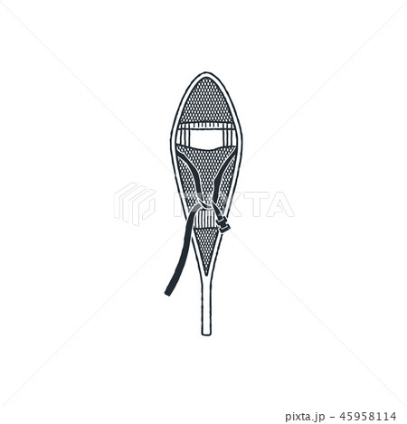 Racket to walk on snow, winter sports and outdoor activities equipment or Snowshoes, vintage hand 45958114