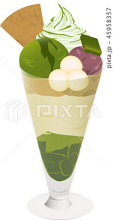 Matcha Parfait Stock Illustration