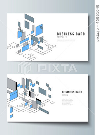 The minimalistic abstract vector illustration of editable layout of two creative business cards The minimalistic abstract vector illustration of editable layout of two creative business cards 45961049