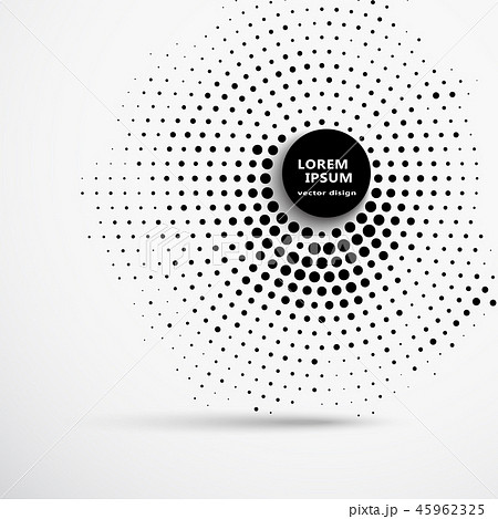 Abstract business asymmetric background with circular halftone design circle of black dots around a Abstract business asymmetric background with circular halftone design circle of black dots around a 45962325