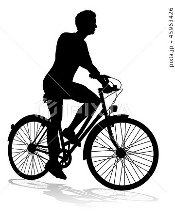 Bike Cyclist Riding Bicycle Silhouette 45963426