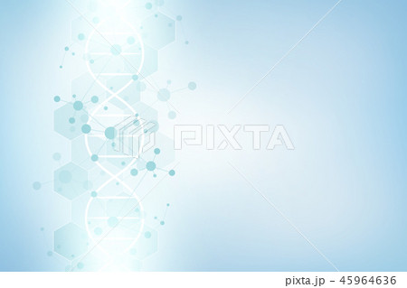 DNA strand and molecular structure. Genetic engineering or laboratory research. Background texture DNA strand and molecular structure. Genetic engineering or laboratory research. Background texture 45964636